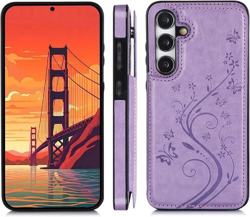 Asuwish Phone Case for Samsung Galaxy A35 5G with Tempered Glass Screen Protector and Card Holder Wallet Cover Stand Flip Leather Cell Accessories Glaxay A 35 35A A355G SM-A356U A356E Women Men Black in Kuwait