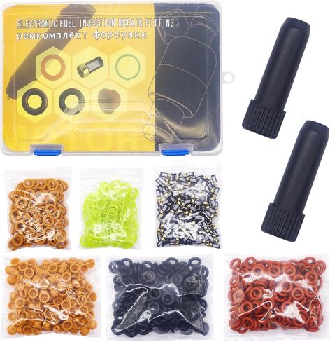 HiSport Fuel Injector Rebuild Service Repair Kits O-rings Micro Basket Filters Pintle Caps Spacers + Removal Tool,200set/box in Saudi Arabia