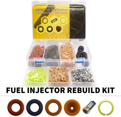 HiSport Fuel Injector Rebuild Service Repair Kits O-rings Micro Basket Filters Pintle Caps Spacers + Removal Tool,200set/box in Saudi Arabia