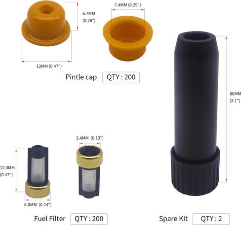 HiSport Fuel Injector Rebuild Service Repair Kits O-rings Micro Basket Filters Pintle Caps Spacers + Removal Tool,200set/box in Saudi Arabia