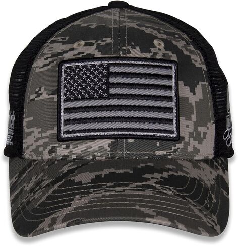 قبعة Chase Elliott #9 NASCAR 2024 Green Digital Camo USA Flag Snapback قبعة شبكية سوداء in Saudi Arabia
