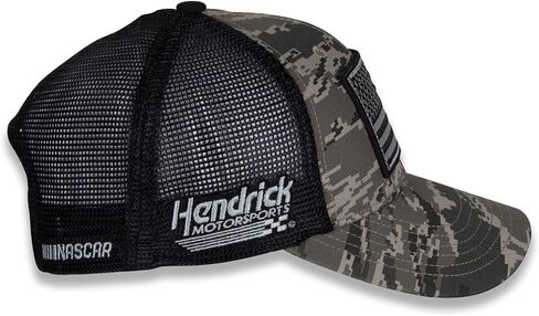 قبعة Chase Elliott #9 NASCAR 2024 Green Digital Camo USA Flag Snapback قبعة شبكية سوداء in Saudi Arabia