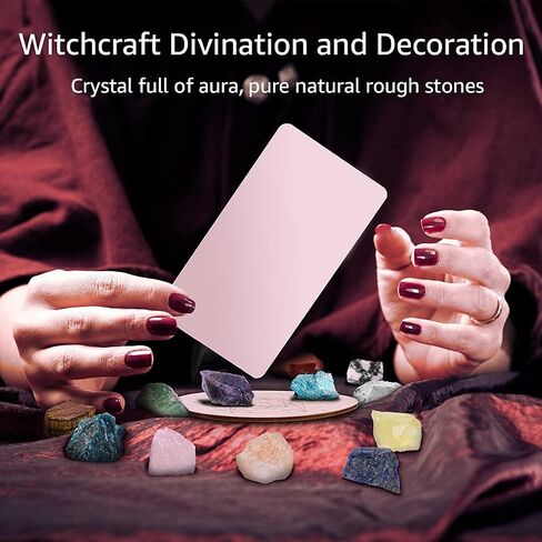 Crystals and Healing Stones for Attract Love, Rose Quartz Crystals Kit, Chakra Self Love Healing Crystal with Gift Wooden Box for Beginners Reiki Yoga Meditation Gifts (22pcs) in Saudi Arabia