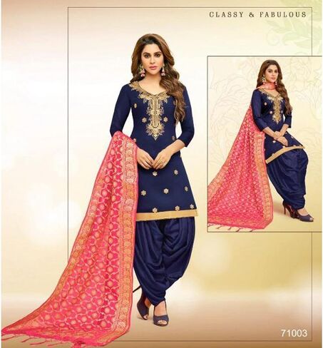 Party Wear Indian Shalwar Kameez Dress Punjabi Unstitched Patiyala Suits in Saudi Arabia