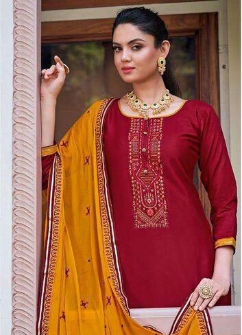 Party Wear Indian Shalwar Kameez Dress Punjabi Unstitched Patiyala Suits in Saudi Arabia