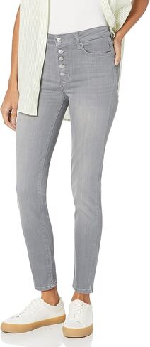 PAIGE Women's Hoxton high Rise Cropped Ultra Skinny, DEEP Slate Distressed, 26 in Saudi Arabia
