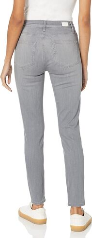 PAIGE Women's Hoxton high Rise Cropped Ultra Skinny, DEEP Slate Distressed, 26 in Saudi Arabia