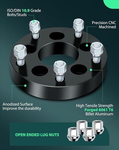 SCITOO 2Pcs 5x4.5 to 5x5.5 Wheel Adapters 1.25 inch Thread Pitch 1/2 Hub Bore 73mm 5 Lug Wheel Spacers Fit for Mustang Edge Explorer Crown Victoria Ranger Bronco Liberty Wrangler Cherokee in Saudi Arabia