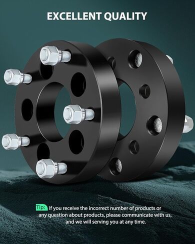 SCITOO 2Pcs 5x4.5 to 5x5.5 Wheel Adapters 1.25 inch Thread Pitch 1/2 Hub Bore 73mm 5 Lug Wheel Spacers Fit for Mustang Edge Explorer Crown Victoria Ranger Bronco Liberty Wrangler Cherokee in Saudi Arabia