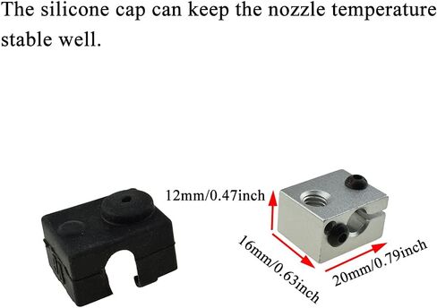 Hahiyo 3D Printer Silicone Sock Cover Help Heat Stabilize Cooling Hold Secure Easy Clean Replace for E3D Volcano Print Part 5pcs Blue in Saudi Arabia