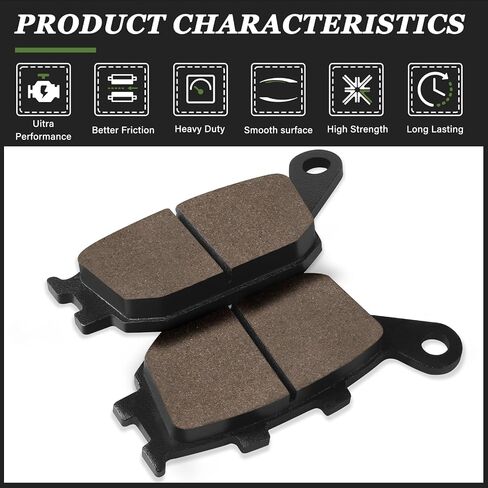 Sintered Brake Pads Compatible with Honda VTX 1300 1300C 1300R 1300S Shadow 1100 ACE 1100 Aero 1100 Sabre 1300 Interstate 1300 Stateline 1300 Fury VT1300CX, Sintered Metal, Front and Rear in Saudi Arabia