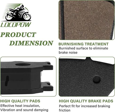 Sintered Brake Pads Compatible with Honda VTX 1300 1300C 1300R 1300S Shadow 1100 ACE 1100 Aero 1100 Sabre 1300 Interstate 1300 Stateline 1300 Fury VT1300CX, Sintered Metal, Front and Rear in Saudi Arabia