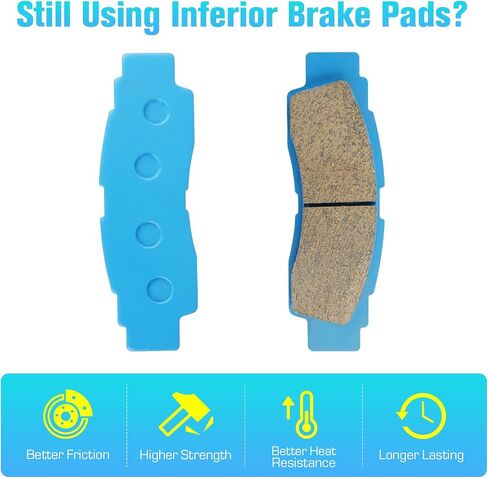 Brake Pads Ceramic Organic for Yamaha Wolverine RMAX 2021 2022, YXZ 1000 R 2016-21 Front & Rear 4 Sets 2HC-25805-00-00, 2HC-25806-00-00 in Saudi Arabia
