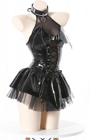 Anime Cosplay Costumes For Women，Sexy Halloween Costumes,Succubus Cosplay Bat Imp See-Through Skirt Design in Saudi Arabia