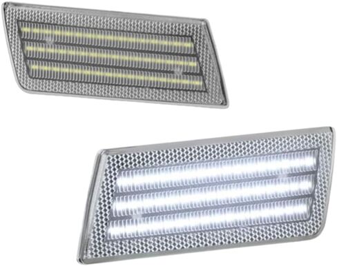 Front Fender Marker Lamps, LED Front Bumper Side Marker Lights, Compatible with Chrysler 300 300C LX Models 2005-2010 - Clear Lens/White Light in Saudi Arabia