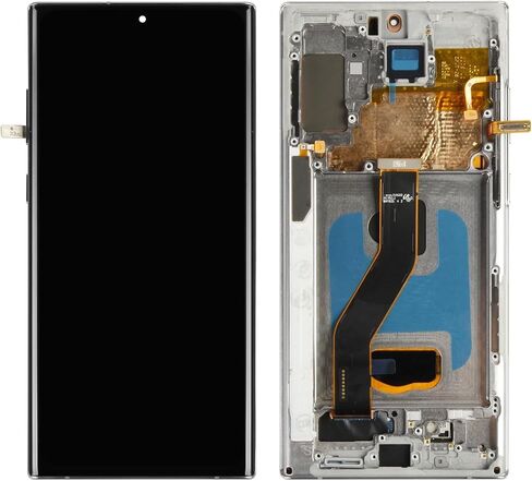 شاشة OLED لهاتف Samsung Galaxy Note 10 Plus بديلة لشاشة Samsung Note 10 Plus LCD SM-N975F SM-N975U LCD تعمل باللمس (تدعم بصمة الإصبع، بدون حواف منحنية) (فضي مع إطار) in Kuwait