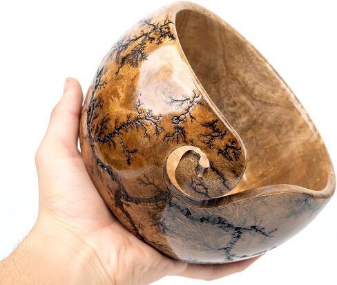 Premium Yarn Storage Bowls Large(7x4)" | Multipurpose Wooden Bowls | Wood Fracking Yarn Bowls | Yarn Organiser - Gift for Mom - Inanosa in Kuwait