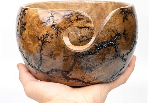 Premium Yarn Storage Bowls Large(7x4)" | Multipurpose Wooden Bowls | Wood Fracking Yarn Bowls | Yarn Organiser - Gift for Mom - Inanosa in Kuwait