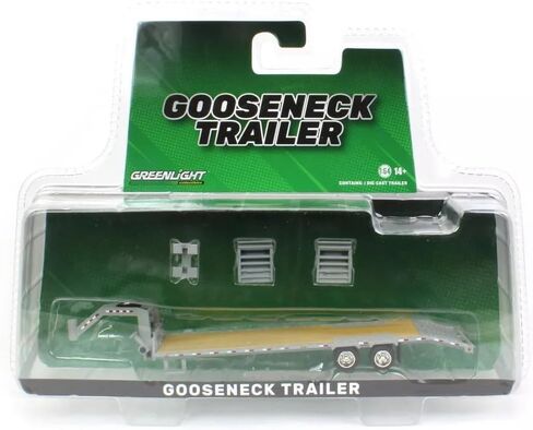 1/64 Gooseneck Trailer Primer Gray with Red and White Conspicuity Stripes 30391 in Saudi Arabia
