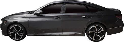 مجموعة أقنعة النافذة الواقية من المطر بشريط من AUTOCLOVER مكونة من 6 قطع لسيارة Honda Accord 2018 2019 2020 2021 2022 / عاكسات النوافذ، ظلال فتحات التهوية خارج القناة (كروم) in Kuwait