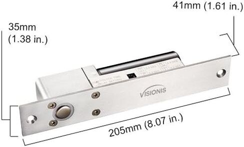 Visionis VIS-DP100-FSA-LED Electric Drop Bolt Lock 1700lbs with LED and Time Delay Fail Safe Normally Closed Access Control in Saudi Arabia