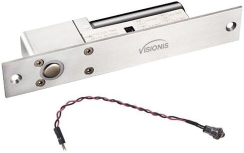 Visionis VIS-DP100-FSA-LED Electric Drop Bolt Lock 1700lbs with LED and Time Delay Fail Safe Normally Closed Access Control in Saudi Arabia