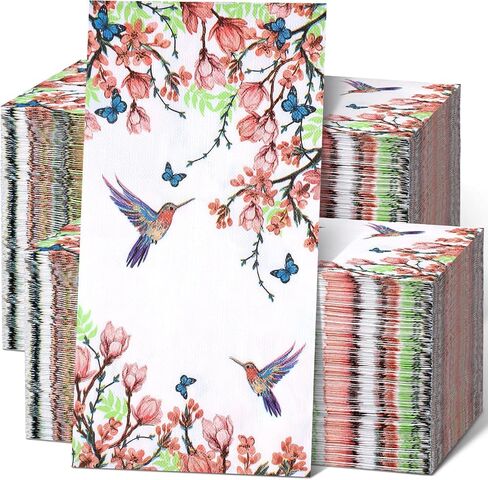 200 Count Disposable Bathroom Hand Towels Guest Paper Towels for Bathroom Butterfly Flower Napkin Paper Disposable Flower Guest Napkins for Birthday Holiday Party Supplies (Butterfly) in Saudi Arabia