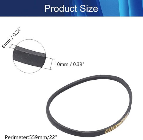 Aicosineg Power Drive M-21 V Belt,0.39"x0.24"/10x6mm, Rubber Material, v drive belt Circumference Belt Machine Transmission Suitable for Automobile, Lathes, Drill Press, Table Saws 21"/533mm in Saudi Arabia