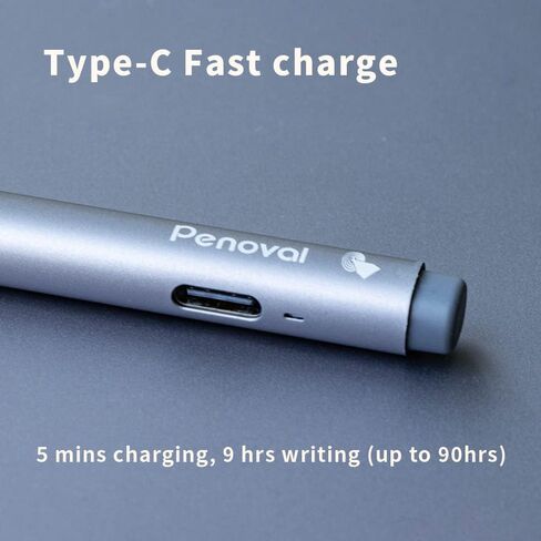 قلم Penoval USI Stylus Pen لبعض نماذج Chromebook مع ممحاة الذيل، 4096 مستوى ضغط لجهاز Lenovo chromebook Duet، Acer Chromebook Spin 713، HP Chromebook x2 11، طرف احتياطي in Kuwait