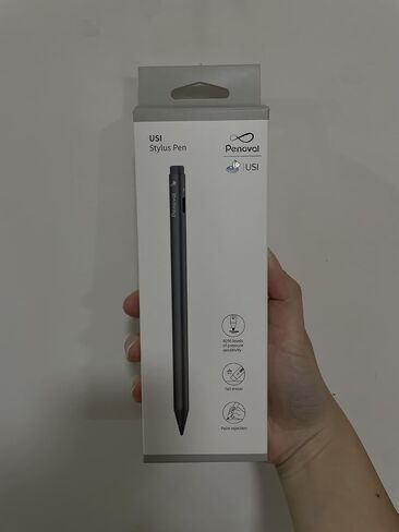 قلم Penoval USI Stylus Pen لبعض نماذج Chromebook مع ممحاة الذيل، 4096 مستوى ضغط لجهاز Lenovo chromebook Duet، Acer Chromebook Spin 713، HP Chromebook x2 11، طرف احتياطي in Kuwait