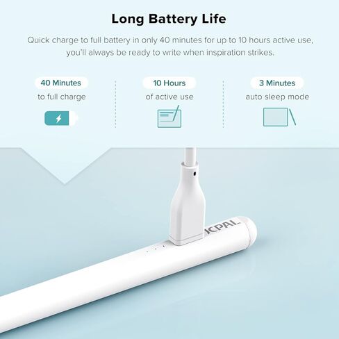 قلم JCPal Stylus لجهاز iPad مع الشحن السريع والاختصارات ورفض راحة اليد وحساسية الإمالة | قلم iPad مغناطيسي متوافق مع 2018 أو أحدث Apple iPad Pro وiPad Air وiPad وiPad Mini in Kuwait