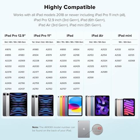 قلم JCPal Stylus لجهاز iPad مع الشحن السريع والاختصارات ورفض راحة اليد وحساسية الإمالة | قلم iPad مغناطيسي متوافق مع 2018 أو أحدث Apple iPad Pro وiPad Air وiPad وiPad Mini in Kuwait