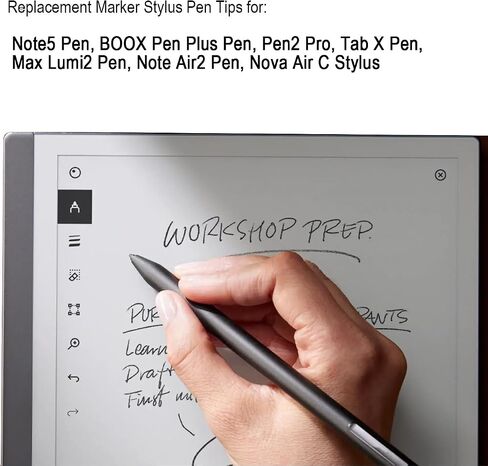 20 قطعة من رؤوس أقلام التحديد البديلة لقلم Note5، وقلم BOOX Plus Pen، وPen2 Pro، وقلم Tab X، وقلم Max Lumi2، وقلم Note Air2، وأطراف استبدال قلم Nova Air C مع أدوات (20 قطعة Bkack) in Saudi Arabia