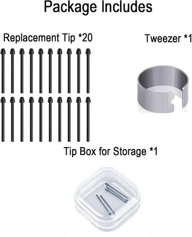 10 Pcs Marker Pen Tips Replacement for Note5 Pen, BOOX Pen Plus Pen, Pen2 Pro, Tab X Pen, Max Lumi2 Pen, Note Air2 Pen, Nova Air C Stylus Replacement Tips/Nibs with Tools (10 Pcs Black) in Saudi Arabia
