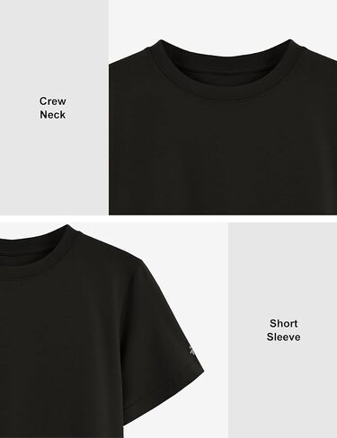 تيشيرت Orolay صيفي للتمرين للنساء برقبة دائرية وأكمام قصيرة، ملابس رياضية مقصوصة in Kuwait