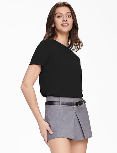 تيشيرت Orolay صيفي للتمرين للنساء برقبة دائرية وأكمام قصيرة، ملابس رياضية مقصوصة in Kuwait