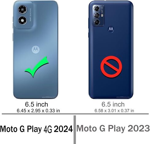 جراب Moto G Play 2024: شفاف مع قطعتين من واقي الشاشة بزوايا معززة من مادة TPU المرنة الممتصة للصدمات لهاتف Motorola Moto G Play 4G 2024 - شفاف in Kuwait