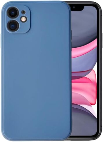 Compatible with iPhone 12 Soft Liquid Silicone Gel Cell Phone Mobile Basic Back Case Cover (Baby Blue) in Kuwait