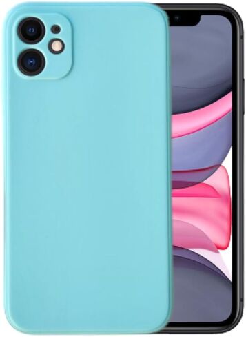 Compatible with iPhone 12 Soft Liquid Silicone Gel Cell Phone Mobile Basic Back Case Cover (Baby Blue) in Kuwait