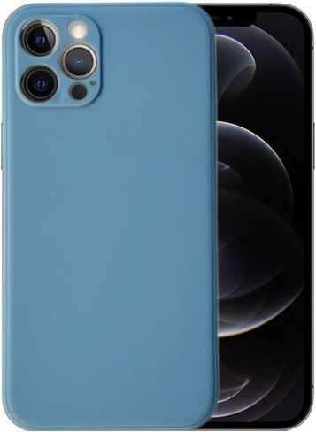 Compatible with iPhone 12 Pro Soft Liquid Silicone Gel Cell Phone Mobile Basic Back Case Cover (Baby Blue) in Kuwait