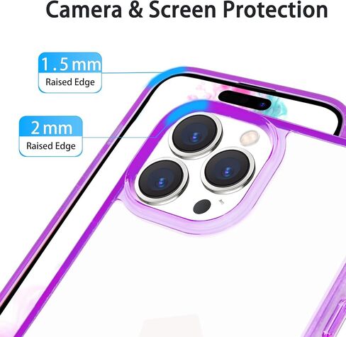 JJGoo متوافق مع حافظة iPhone 15 Pro، حافظة هاتف شفافة مقاومة للصدمات، غطاء واقٍ خلفي صلب مضاد للخدش من البولي كربونات، شفاف in Kuwait