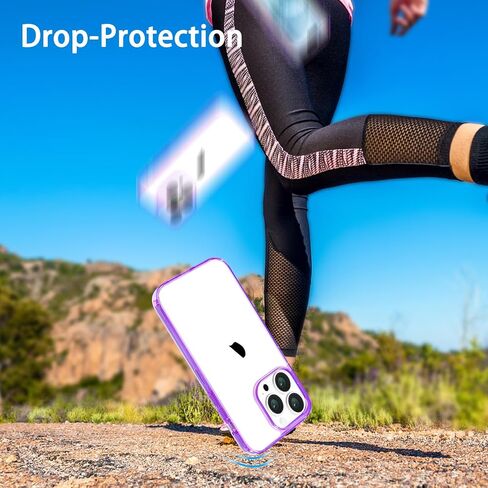 JJGoo متوافق مع حافظة iPhone 15 Pro، حافظة هاتف شفافة مقاومة للصدمات، غطاء واقٍ خلفي صلب مضاد للخدش من البولي كربونات، شفاف in Kuwait