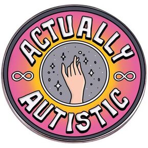 actually autistic Cartoon Autism Awareness Lapel Pin badge brooch for backpack and coat