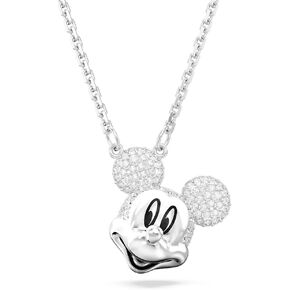 Swarovski Disney Mickey Mouse stud earrings, White, Rhodium Finished
