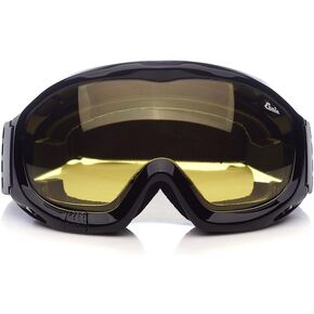 'Fit Over Glasses' Anti-fog Riding Goggles with Sponge Liner Adjustable Elastic Headband