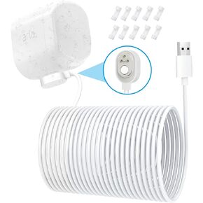 24.6ft Weatherproof Outdoor Charger Compatible with Arlo Camera, Magnetic Power Cable Continuously Charging Your Arlo Pro 5S 2K,Pro 4,Pro 3,Ultra 2,Ultra-Black