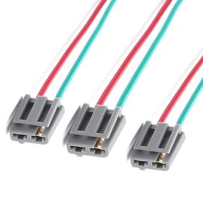 3-Pack 12v Battery & Tachometer Wiring Harness Pigtail 170072 HEI Distributor Connector Wire Harness Pigtail Compatible with Chevy Cadillac GM Hummer Chevy Yukon, Green (3-170072-HEI)