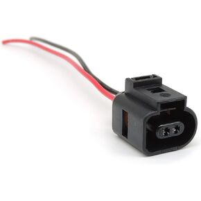 HiSport 2 Pin Temperature Sensor Wiring Harness Connector - Compatible with Auddi A4 A6 A8 Q5 Q7 Replace# 1J0973702