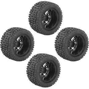 Keenso RC Tires 4Pcs Rubber Universal Truck Wheel for 1:14 1:16 1:18 Car Model Accessory-Rubber Toy Wheels