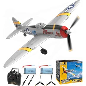 Remote Control Airplanes,4 Channel RC Plane 2.4Ghz Ready to Fly P-47 Thunderbolt WWII RC Airplanes for Adults Beginners with Xpilot Stabilization System & One Key Aerobatic